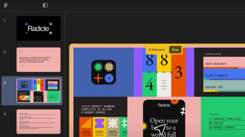 image of figma slides presentation at figma config 2024