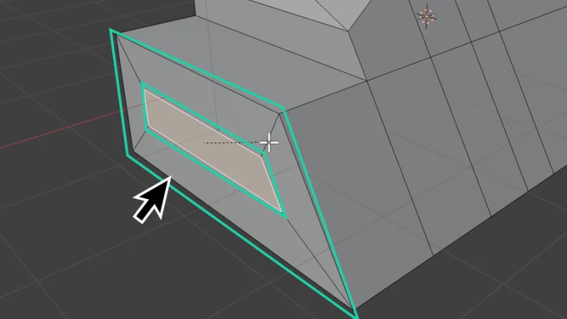 inset tool effect highlighted in blender