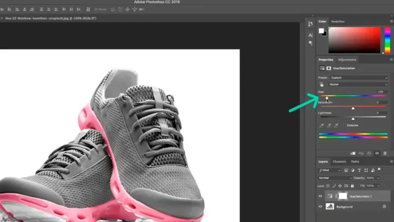 By adjusting the Hue setting we directly impact the image’s highlight.