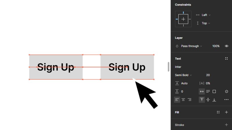 duplicated button wireframes in figma