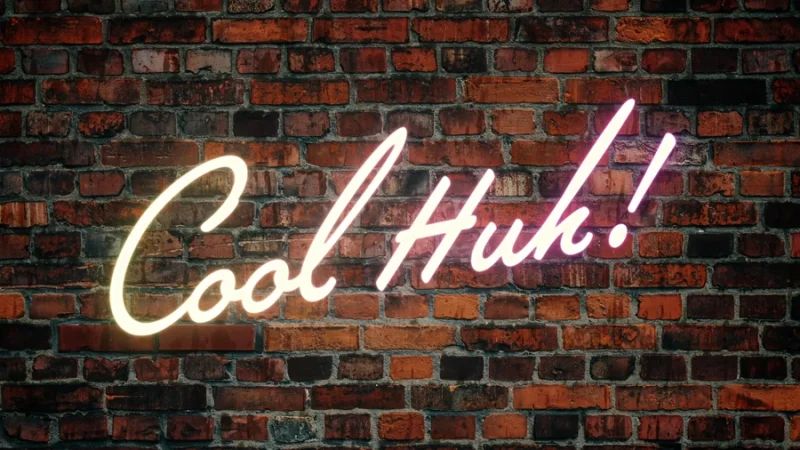 neon sign glow effect over a brick wall background in adobe illustrator