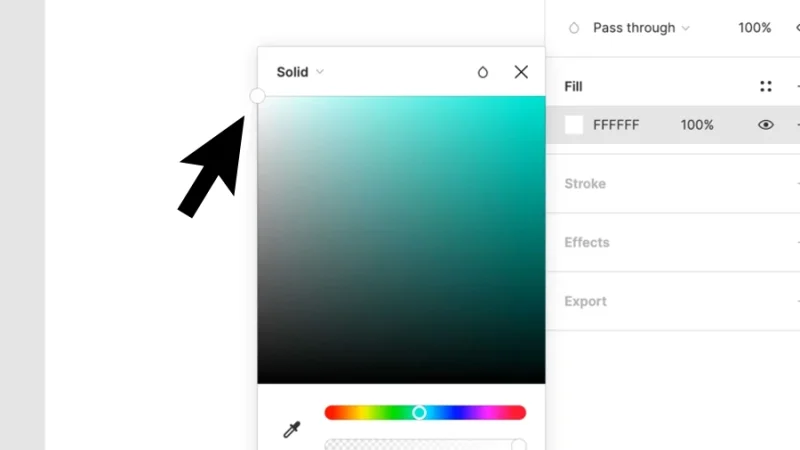 adjusting brightness to maximum light in figma