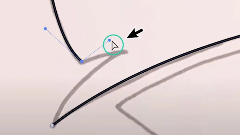 using the direct selection tool while drawing with the pen tool in illustrator
