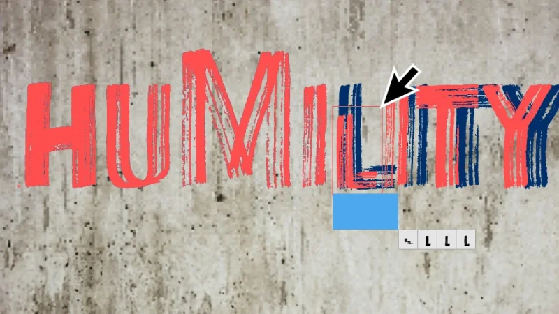 proportional scaling of the letter l in humility in adobe illustrator