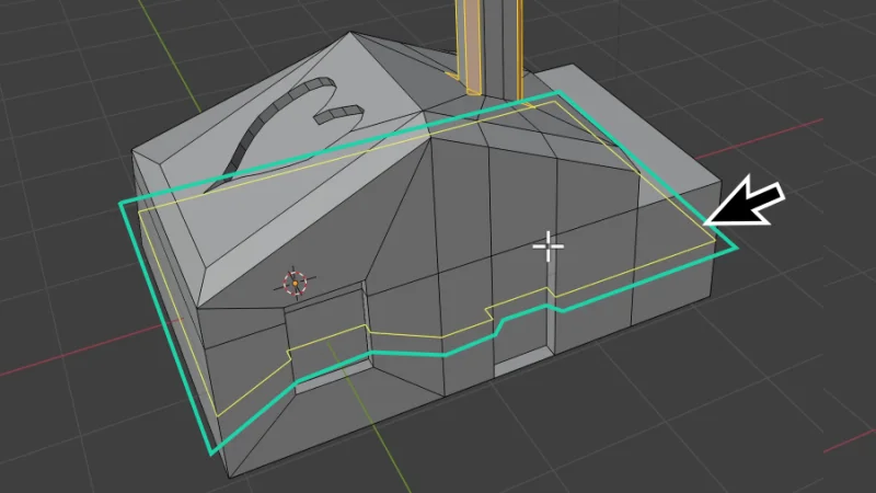 loop cut yellow ring shape highlighted in blender