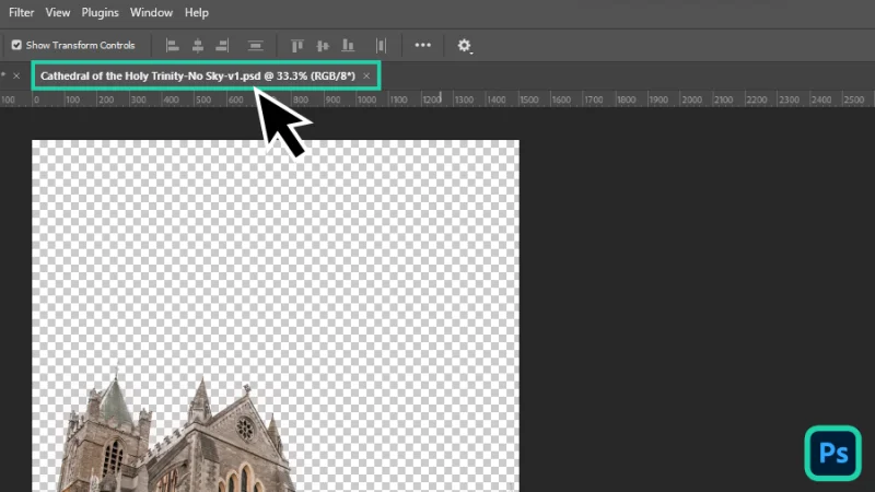 saving transparent background image as a psd file in photoshop
