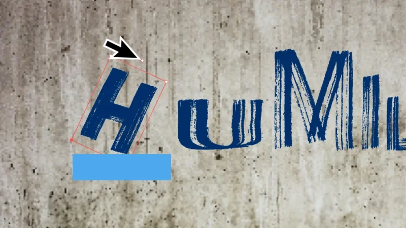 rotating the letter h in humility in adobe illustrator