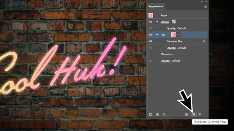 duplicating selected fill and blur effect in adobe illustrator