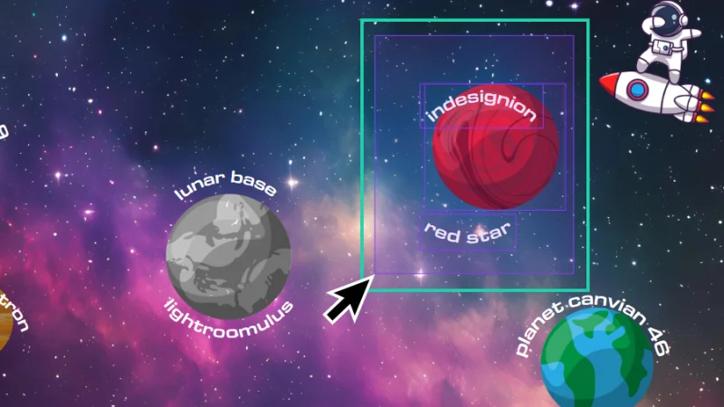 selecting multiple elements using mouse click and drag in canva