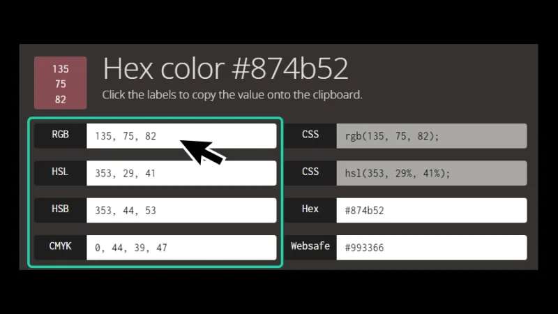 color specifications referenced in color modes and coding values