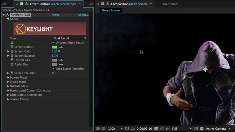 keylight plugin settings in after effects