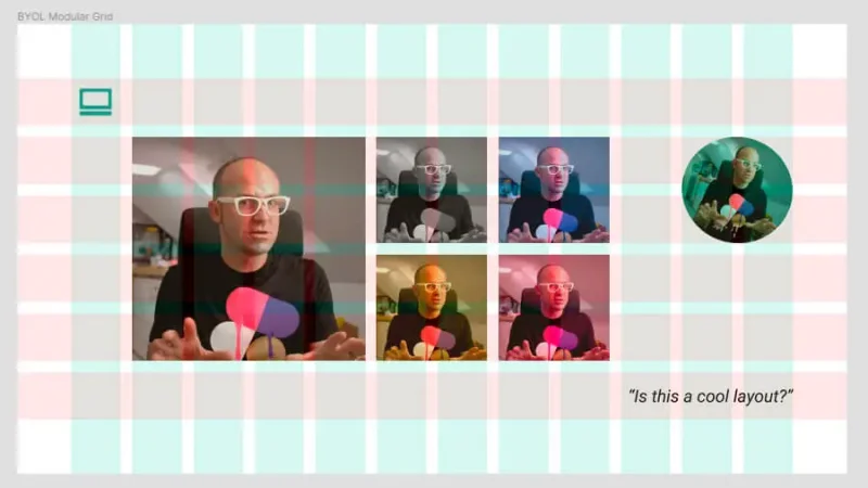 modular grid example in figma