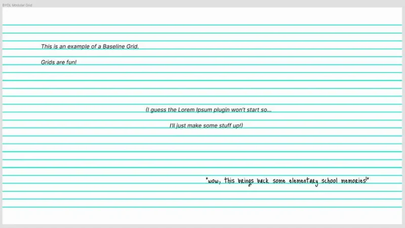 baseline grid example in figma
