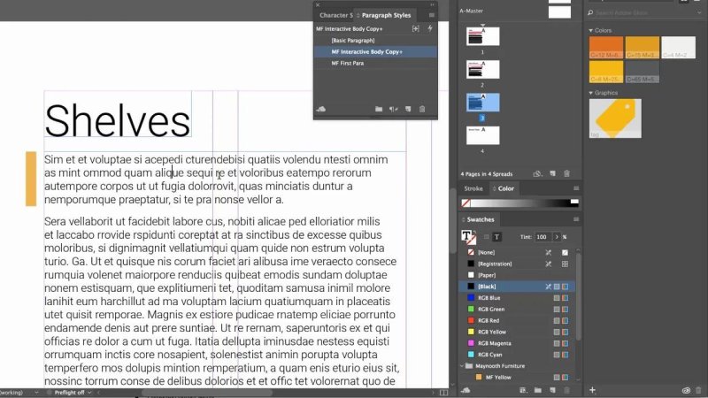 Adobe InDesign layout titled 