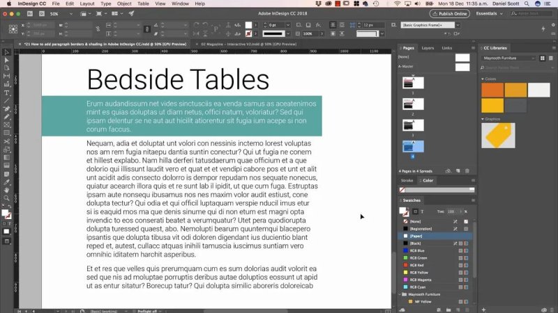 Adobe InDesign document spread titled 