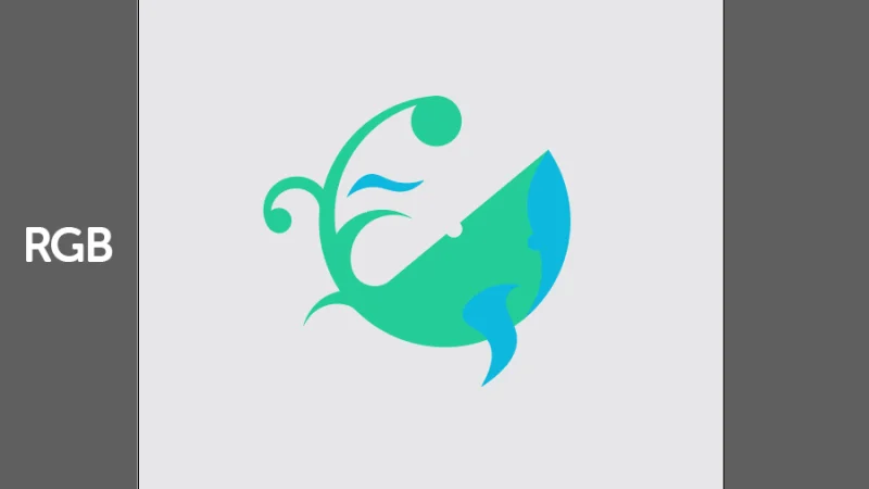 rgb color mode illustration of a whale in illustrator