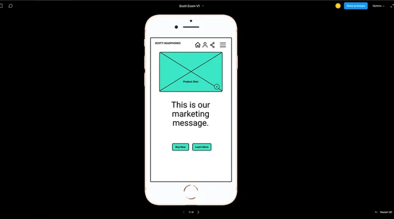 mockup mobile screen presentation in figma