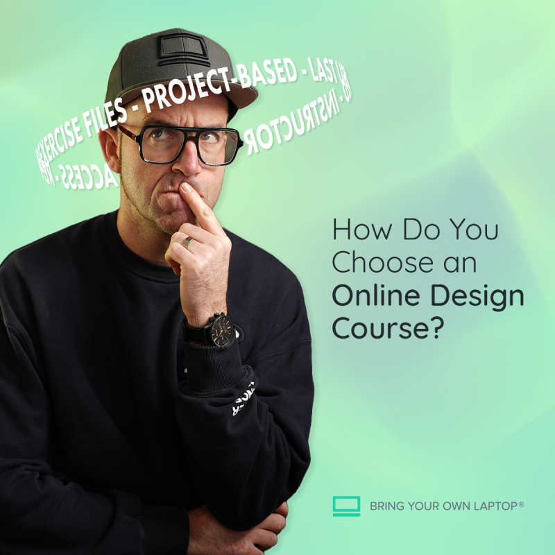 Daniel Walter Scott thinking about how to choose an online design course
