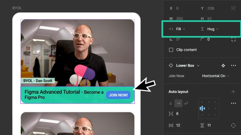 adjusting vertical and horizontal resizing options in figma