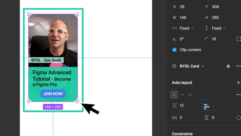 responsive design behavior to width change in figma