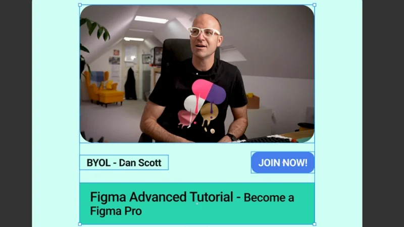 image of dan scott and text frames in figma