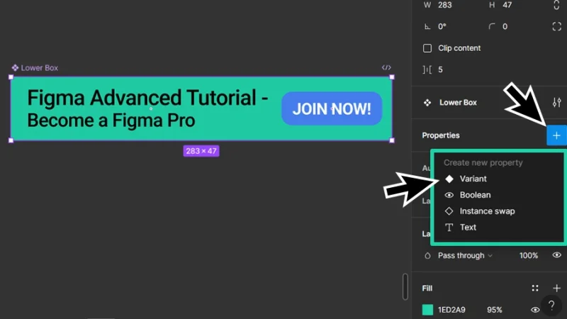 creating a component variant in figma