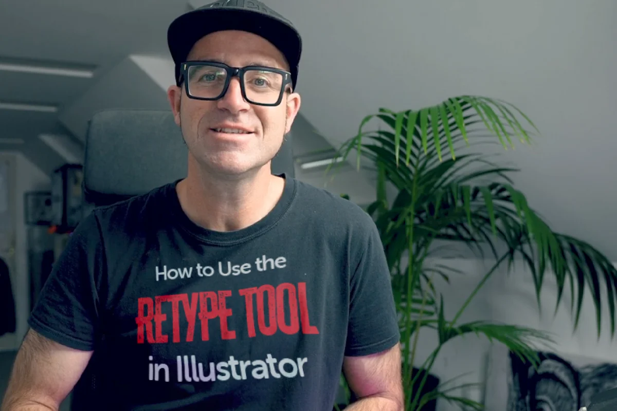 image of daniel scott introducing how to use the retype tool in illustrator