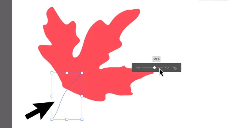 open path edited with the smooth tool in adobe illustrator