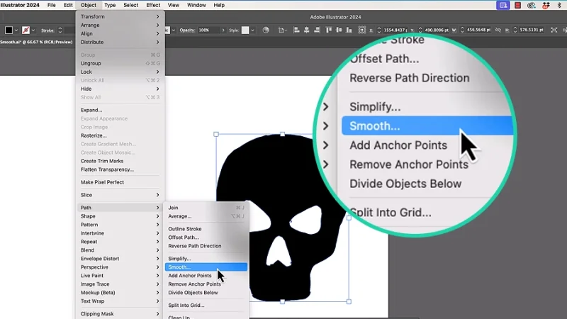 smoothing a traced vector in adobe illustrator