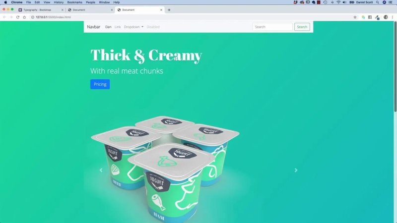 Web browser displaying a teal promotional landing page mockup titled 