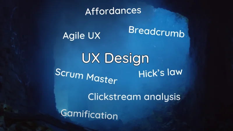 ux design skills. affordances, agile ux, breadcrumb, hick’s law, scrum master, clickstream analysis, gamification