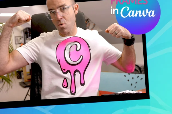 image of daniel scott introducing how to use frames in canva