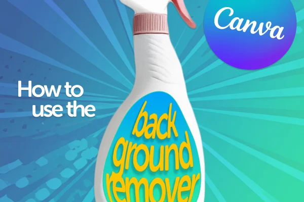 image of a cleaning bottle introducing how to use the background remover in canva