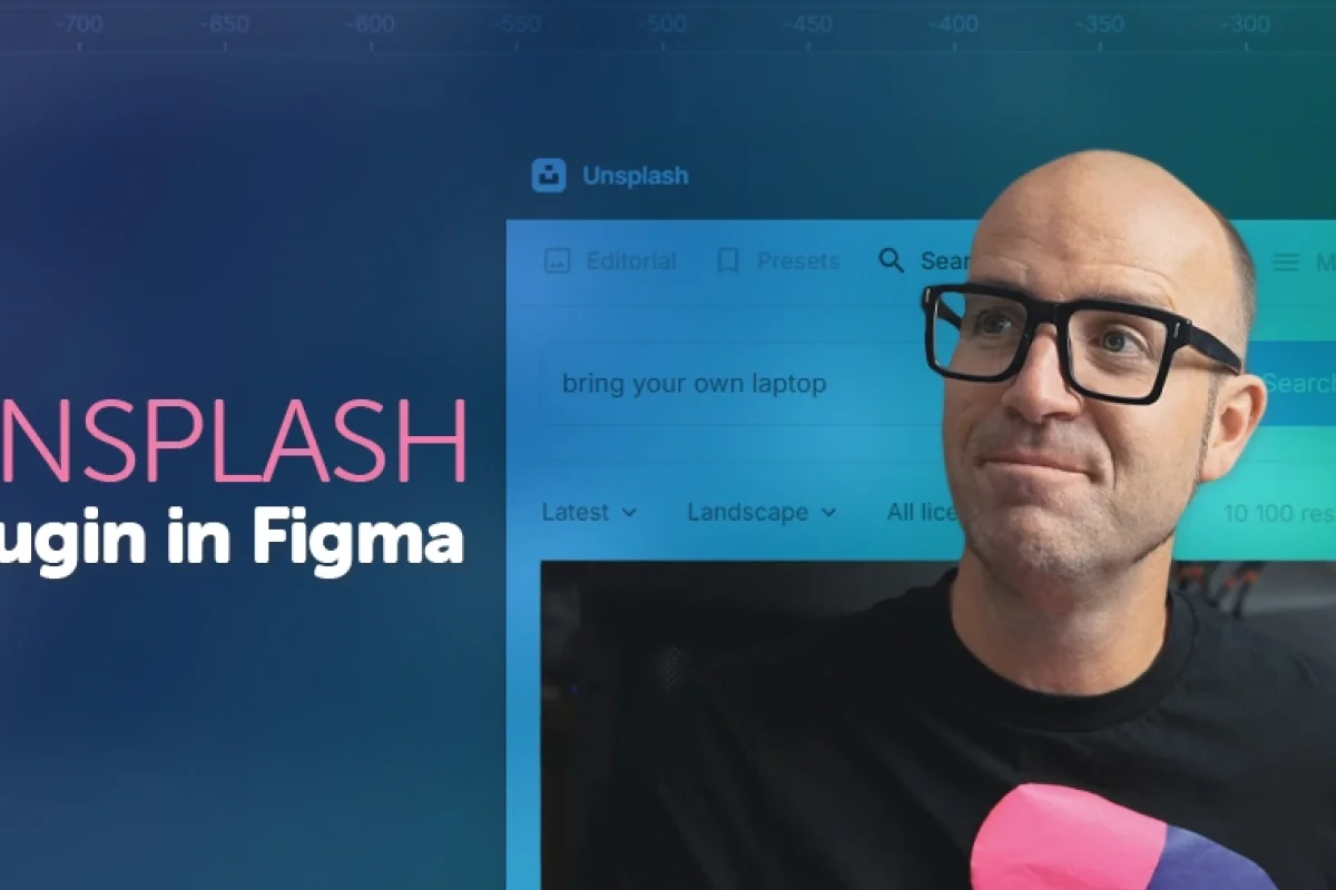 image of Daniel Scott introducing the unsplash plugin in figma