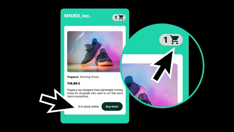 interactive high fidelity e-commerce card in figma